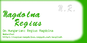 magdolna regius business card